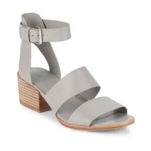 Vince Frida Gray Ankle-Strap Block Heel Sandal